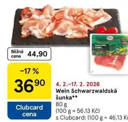 Tesco Wein Schwarzwaldská šunka nabídka