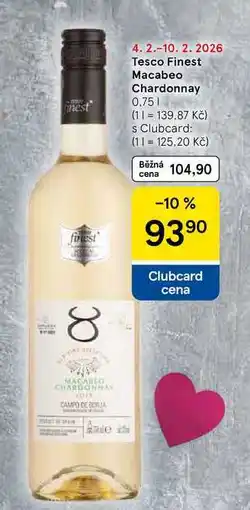 Tesco Tesco Finest Macabeo Chardonnay nabídka