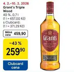 Tesco Grant's Triple Wood 40 % nabídka