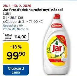 Tesco Jar Prostředek na ruční mytí nádobí nabídka