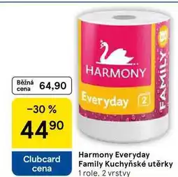 Tesco Harmony Everyday Family Kuchyňské utěrky, 1 role. 2 vrstvy nabídka
