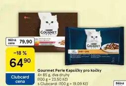 Tesco Gourmet Perle Kapsičky pro kočky, 4× 85 g, dva druhy nabídka