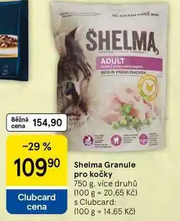 Tesco Shelma Granule pro kočky, 750 g, více druhů nabídka