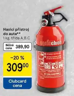 Tesco Hasicí přístroj do auta, 1 kg. třída A,B,C nabídka