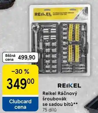 Tesco Reikel Ráčnový šroubovák se sadou bitů, 75 dílů nabídka