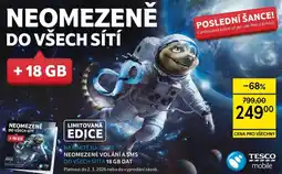 Tesco NEOMEZENĚ DO VŠECH SÍTÍ +18 GB nabídka