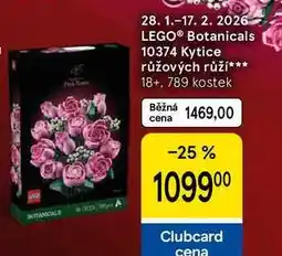 Tesco LEGO Botanicals 10374 Kytice růžových růží 18+, 789 kostek nabídka