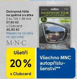 Tesco Ochranná fólie na zpětná zrcátka, 2 ks. 135 x 98 mm nabídka