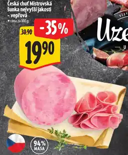 Albert Česká chuť Mistrovská šunka nejvyšší jakosti - vepřová nabídka