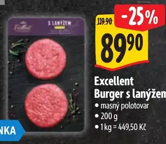 Albert Excellent Burger s lanýžem nabídka