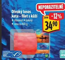 Albert Divoký losos keta - filet s kůží nabídka