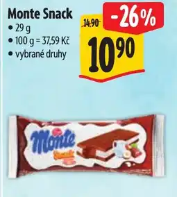 Albert Monte Snack nabídka