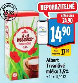 Albert Albert Trvanlivé mléko 3,5% nabídka