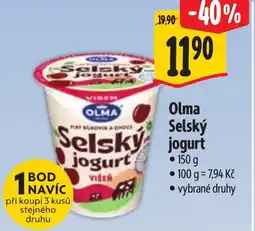 Albert Olma Selský jogurt nabídka