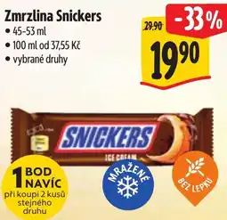 Albert Zmrzlina Snickers nabídka