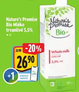 Albert Nature's Promise Bio Mléko trvanlivé 3,5% nabídka
