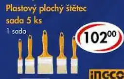 CBA Plastový plochý štětec sada 5 ks nabídka