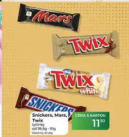 Tamda Foods Snickers, Mars, Twix tyčinky od 36,5g - 51g nabídka