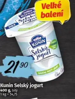 COOP TIP Kunín Selský jogurt nabídka