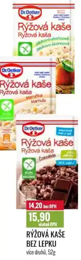 Ratio Dr. Oetker Rýžová kaše bez lepku nabídka
