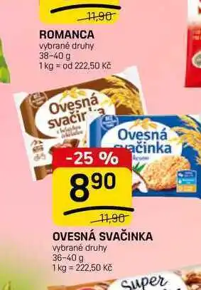 OVESNÁ SVAČINKA vybrané druhy