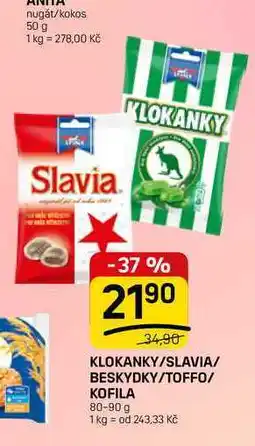 Flop SLAVIA/ BESKYDKY/TOFFO/ KOFILA nabídka