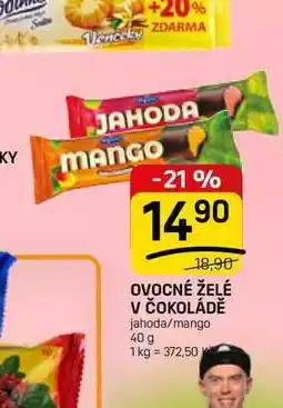 Flop OVOCNÉ ŽELÉ V ČOKOLÁDĚ jahoda/mango nabídka