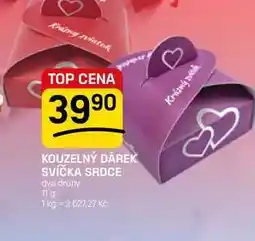 Flop KOUZELNÝ DÁREK SVÍČKA SRDCE dva druhy nabídka