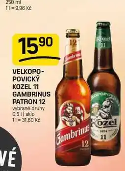 Flop GAMBRINUS PATRON 12 vybrané druhy nabídka