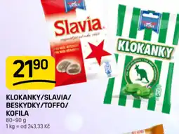 Flop Klokanky/slavia/ beskydky/toffo/ kofila nabídka