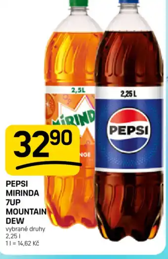 Flop Pepsi mirinda 7up mountain dew nabídka
