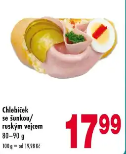 Qanto Chlebíček se šunkou/ ruským vejcem nabídka