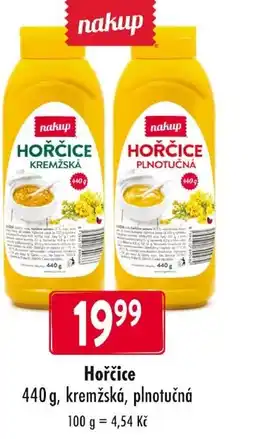 Qanto Hořčice, kremžská, plnotučná nabídka