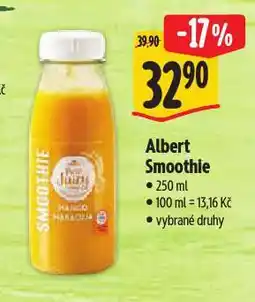 Albert Smoothie nabídka