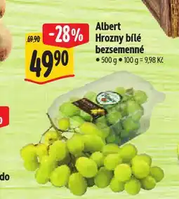 Albert Hrozny bílé bezsemenné nabídka