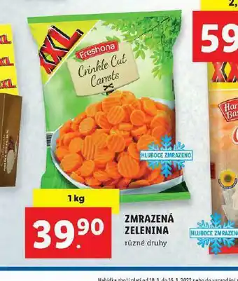 Lidl Zmrazená zelenina nabídka