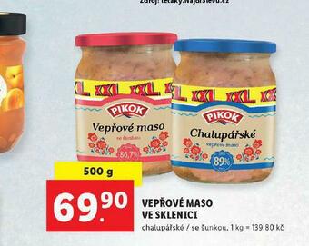 Lidl Vepřové maso ve sklenici nabídka