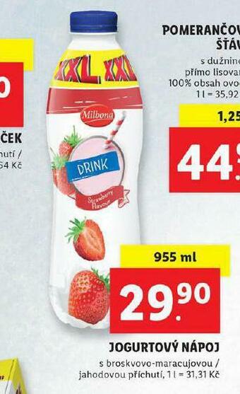 Lidl Jogurtový nápoj nabídka