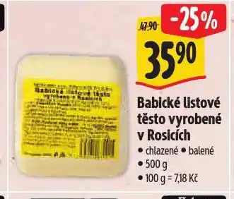 Albert Babické listové těsto nabídka