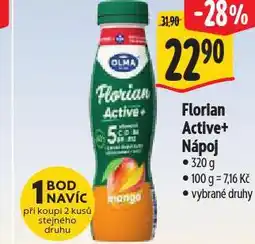 Albert Florian active+ nápoj nabídka
