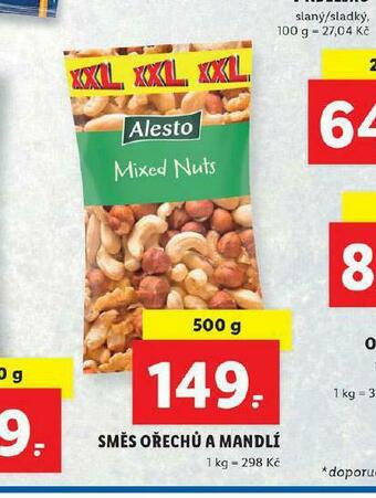 Lidl Směs ořechů a mandlí nabídka
