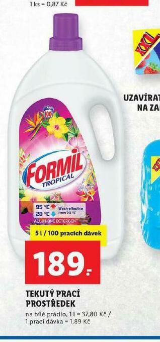Lidl Formil tekutý prací prostředek nabídka