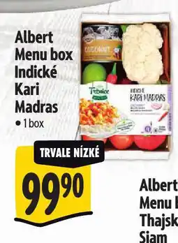 Albert Menu box indické kari madras nabídka