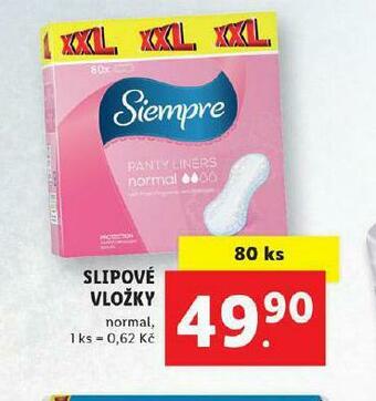 Lidl Slipové vložky nabídka