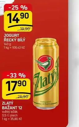 Flop ZLATÝ BAŽANT 12 světlý ležák 0,5l, plech nabídka