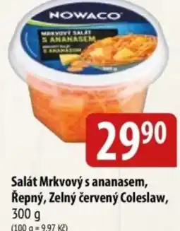 Bala Nowaco Salát Mrkvový s ananasem, Řepný, Zelný červený Coleslaw nabídka