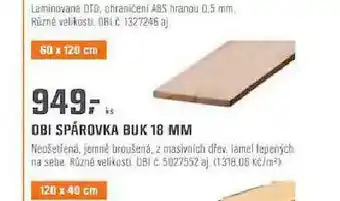 OBI Spárovka buk 18 mm nabídka
