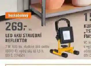 OBI Led aku stavební reflektor nabídka