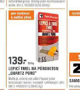 OBI Lepicí tmel na porobeton nabídka
