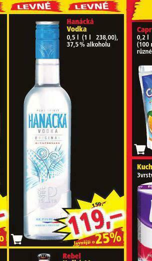 Norma Hanácká vodka nabídka